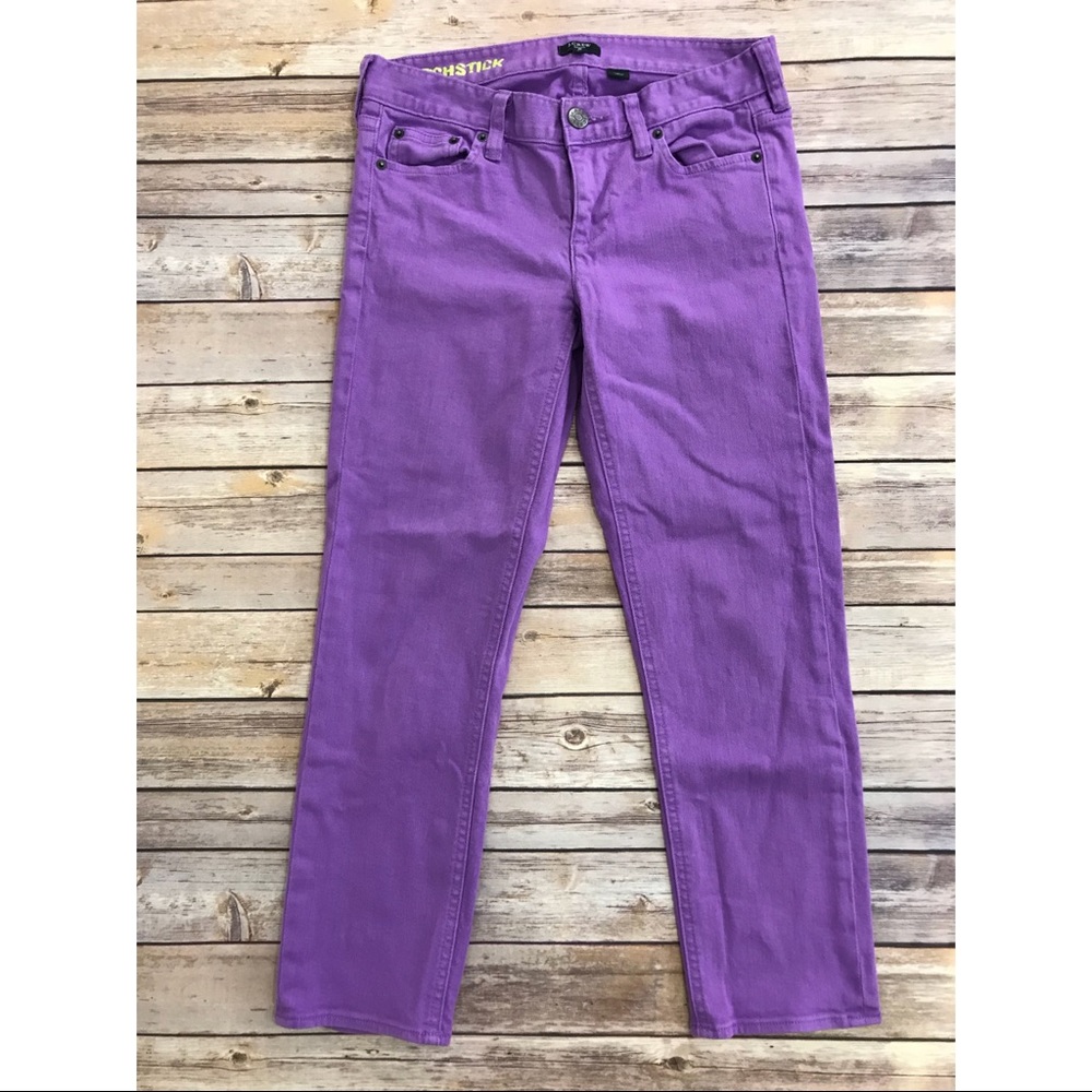J. Crew Purple Matchstick Stretch Jeans